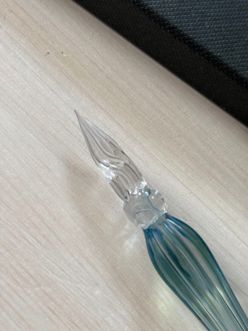 HASEガラス工房　ガラスペン　限定　ブルーグリーン