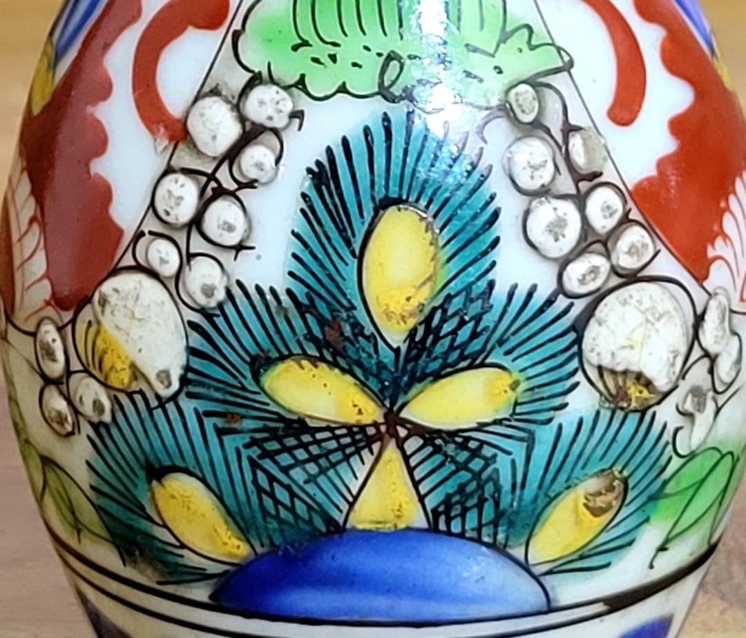 時代物　伊万里焼　色絵、御神酒徳利一対　骨董品、美術品