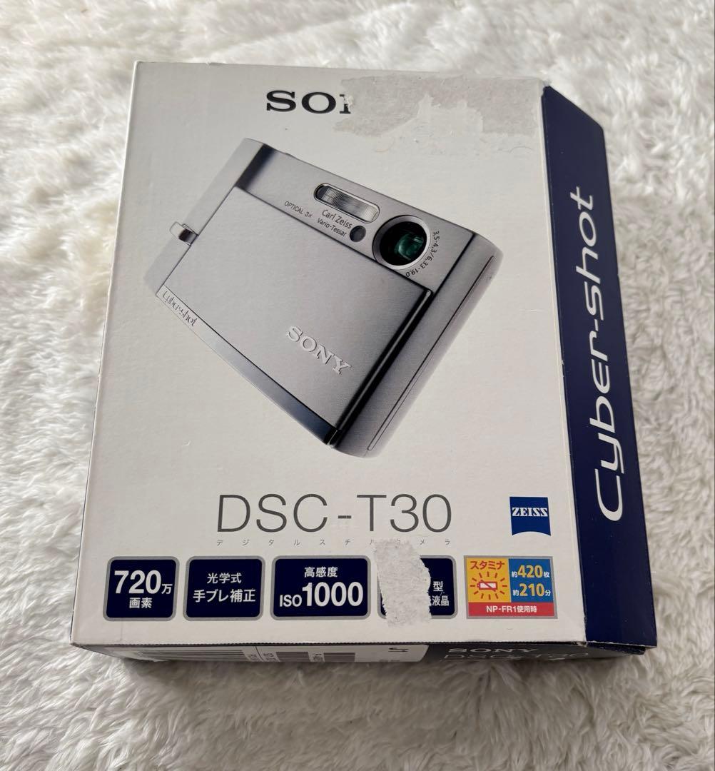 【SONY】Cyber-shot DSC-T30 デジカメ シルバー　コンデジ