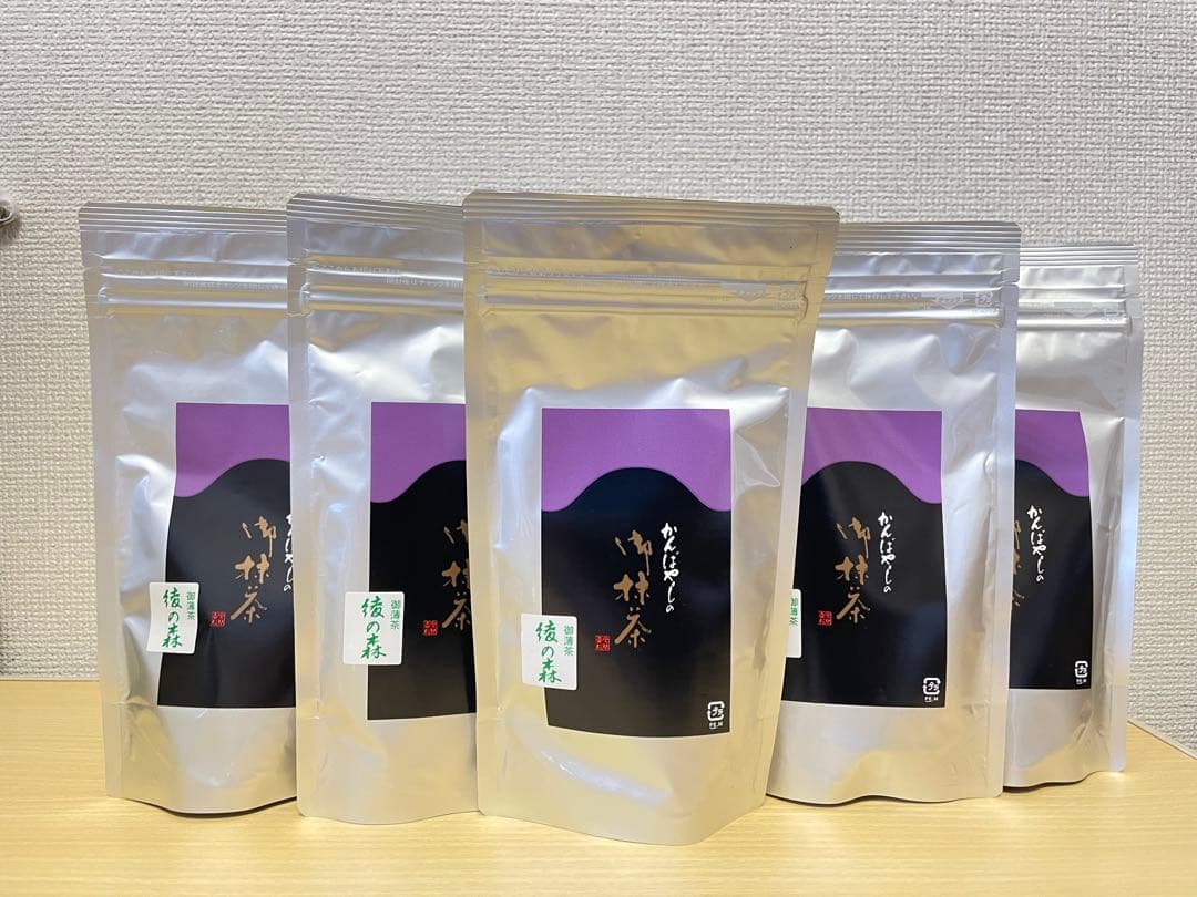 上林抹茶の後の森100g袋*5+100g缶*5