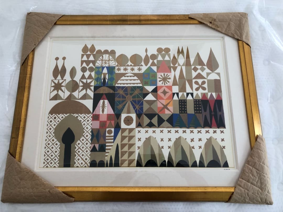 ディズニー スモールワールド額縁入りアート