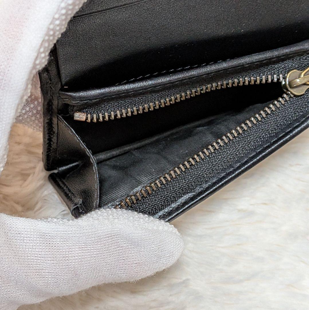 美品✨️グッチ 二つ折り財布 GGマーモント キルティング レザー 黒 人気定番