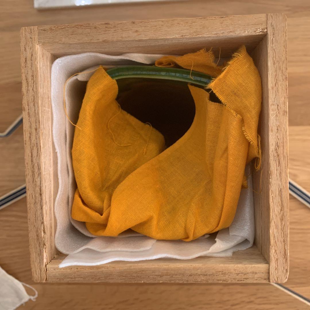 清水六兵衛 作 三彩流花瓶