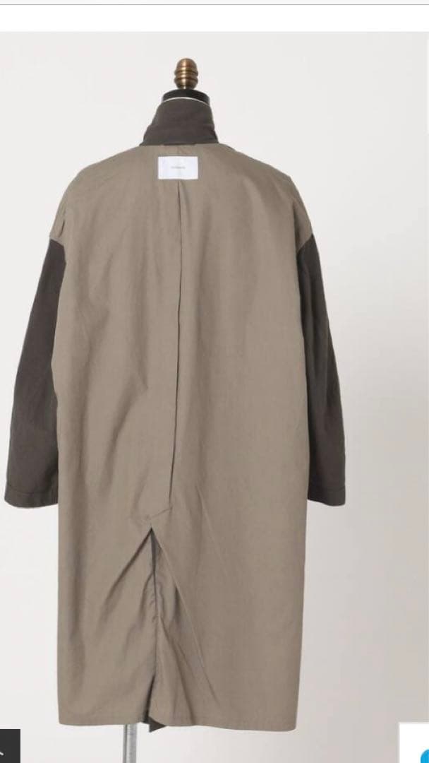 フレームワーク　綿麻ポプリンコート　ネイビー　フリー　美品