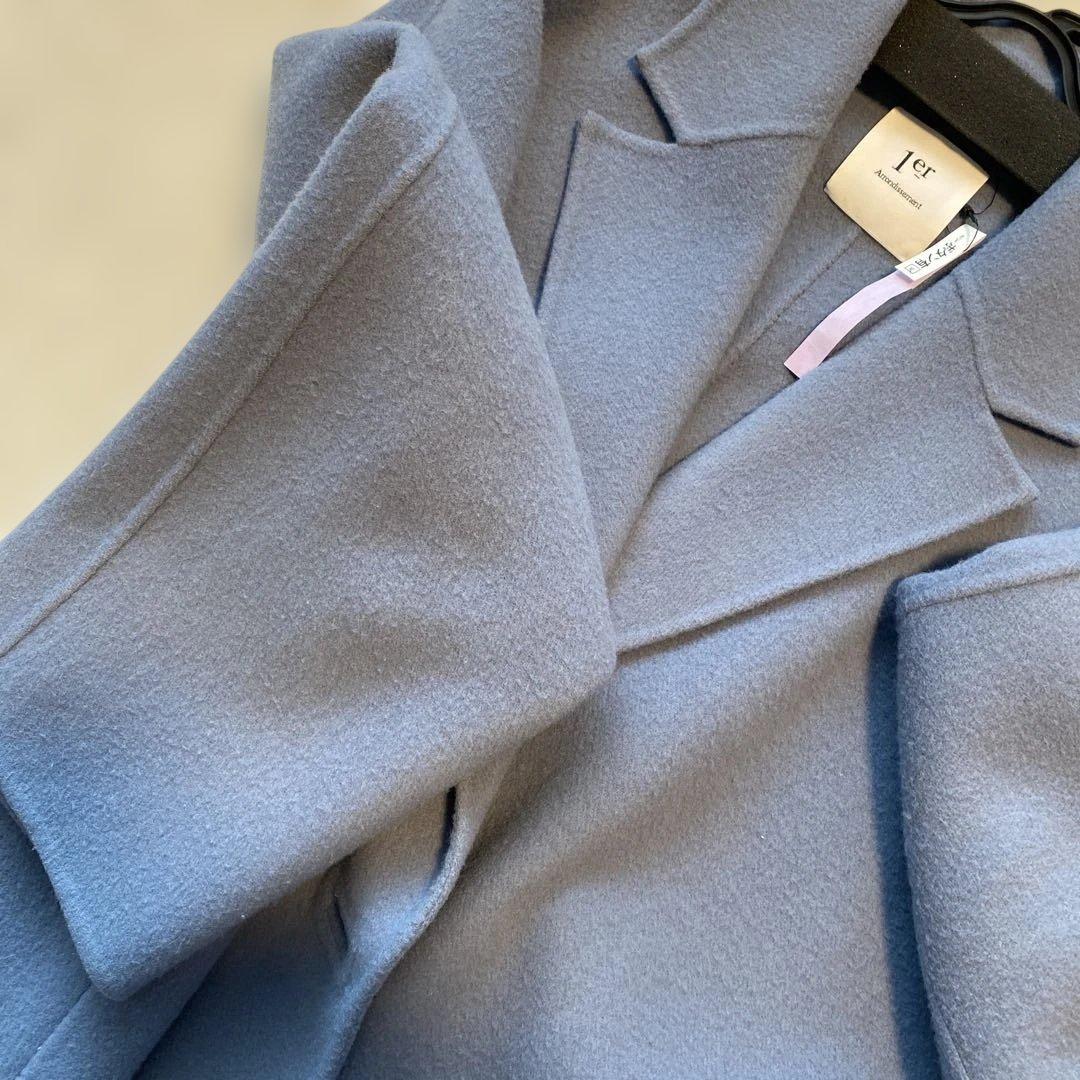 最終SALE ブルーグレー チェスターコート