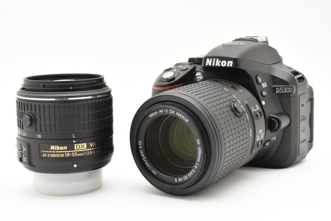 シャッター数6531 [美品 箱付] Nikon D5300 ダブルレンズキット