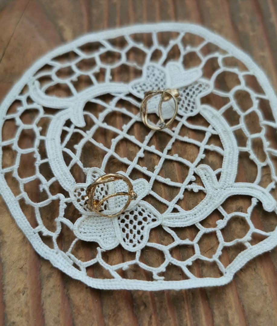 アンティーク☘トレフル よつ葉クローバー ニードルワーク レース刺繍プチドイリー