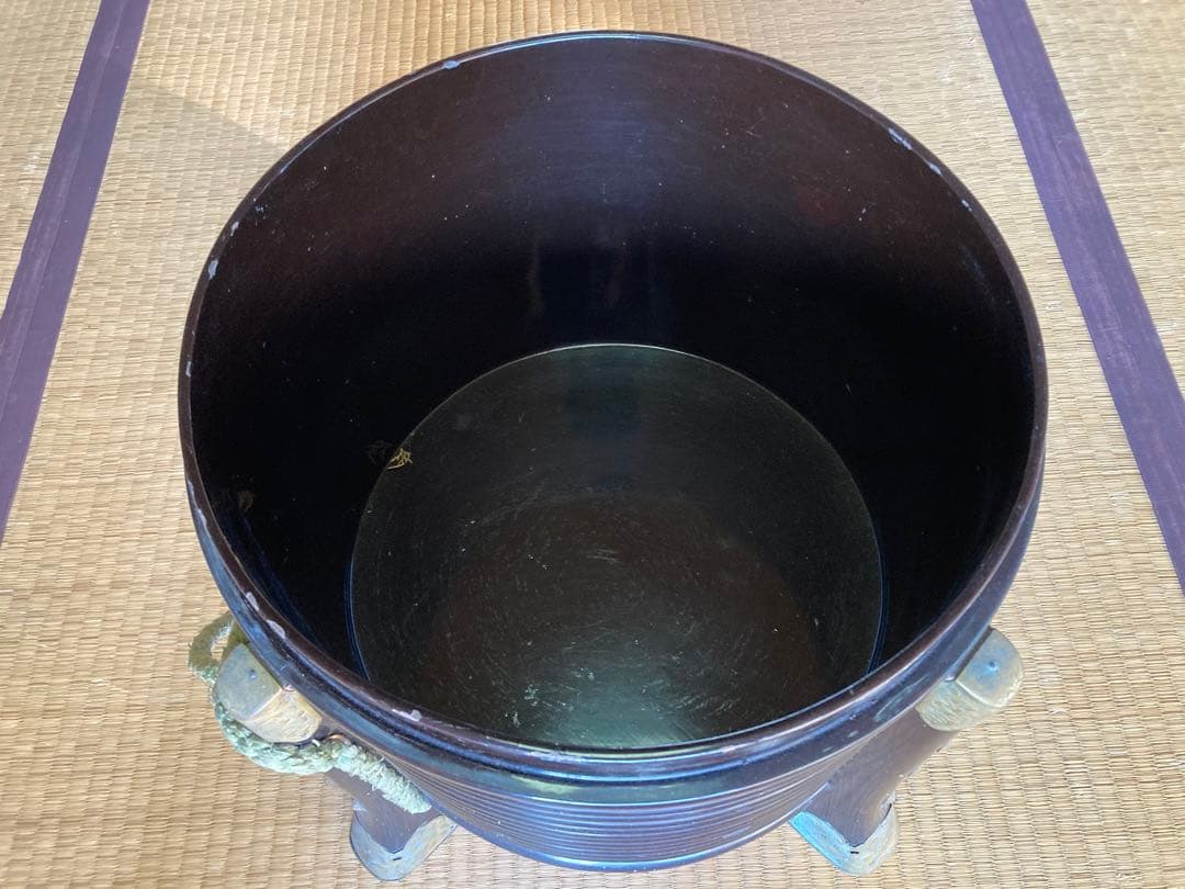 行器(ほかい) 江戸時代儀礼贈答に食物(饅頭、餅、菓子)容器　漆塗り　金具貼