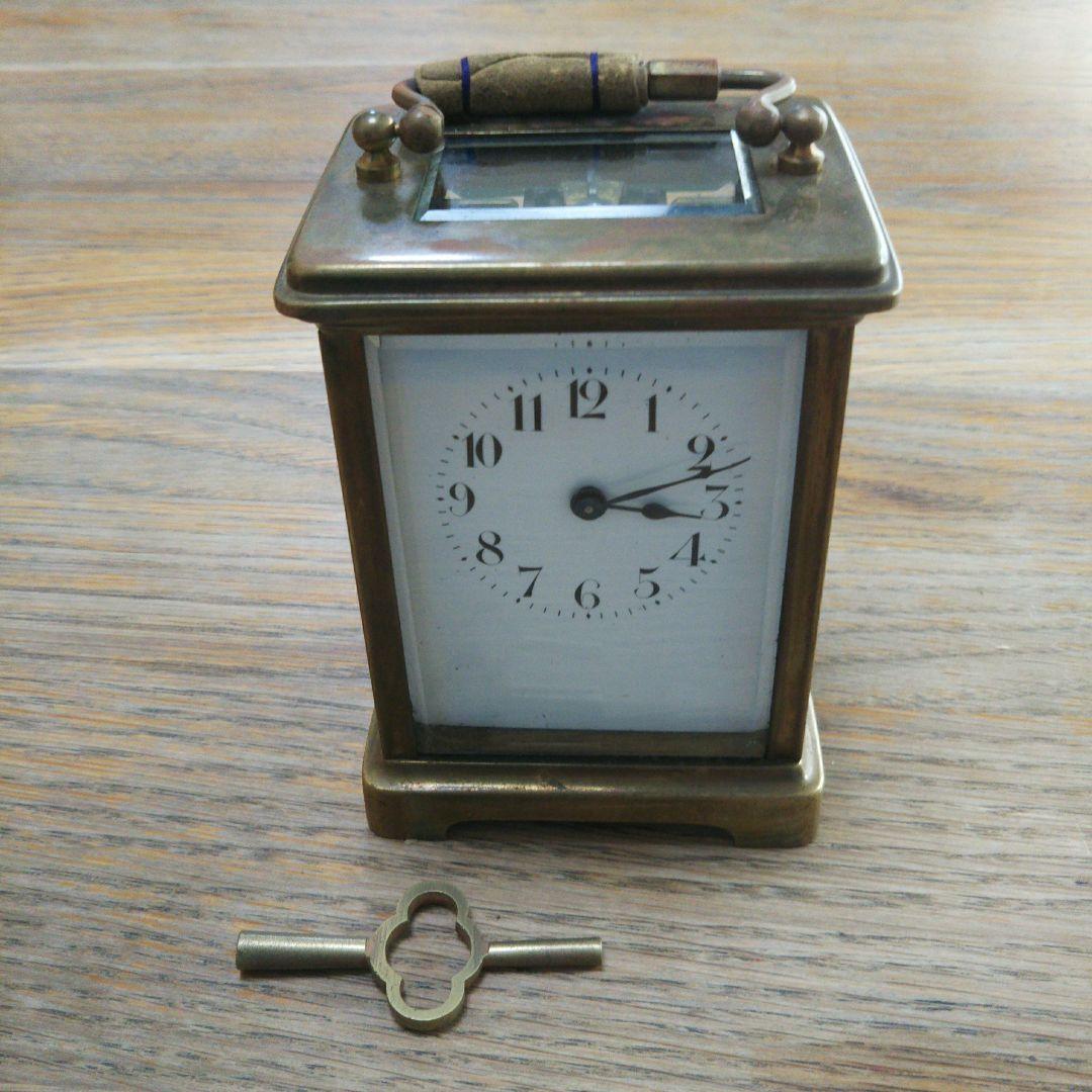 ジャンク品  アンティーク     置時計   ヒビ割れあり フランス製