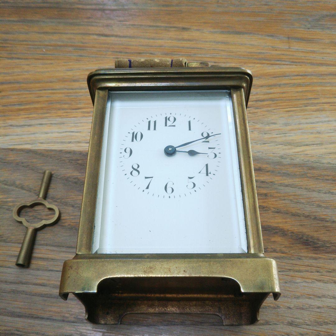 ジャンク品  アンティーク     置時計   ヒビ割れあり フランス製