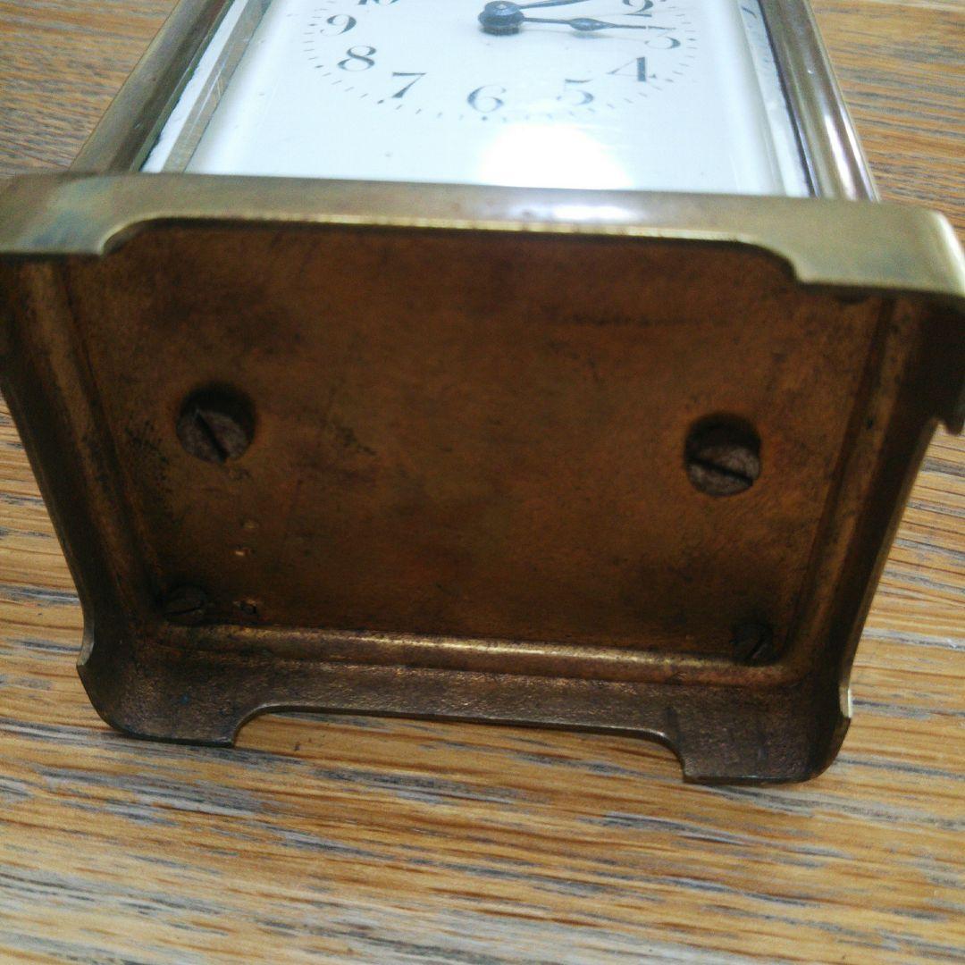 ジャンク品  アンティーク     置時計   ヒビ割れあり フランス製