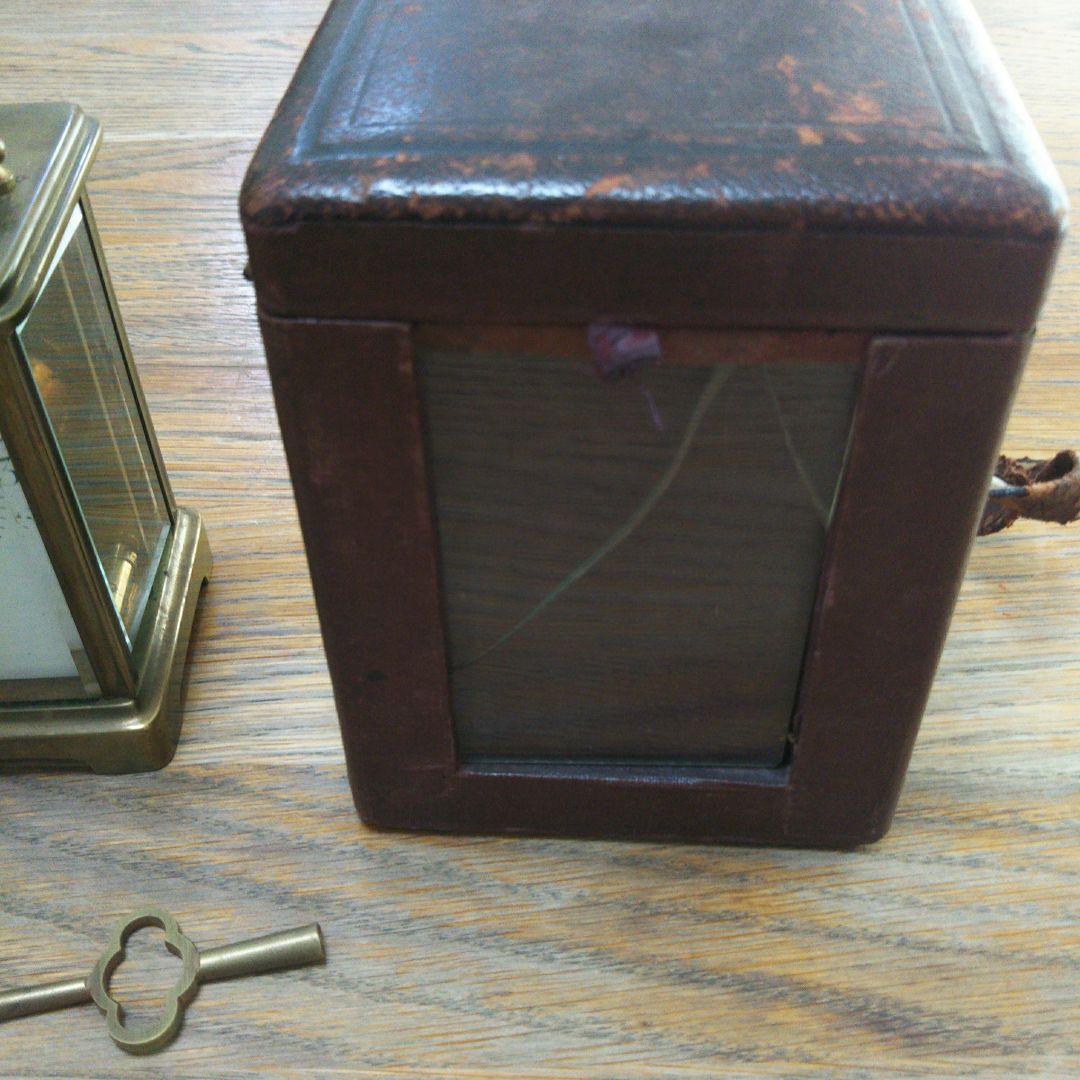 ジャンク品  アンティーク     置時計   ヒビ割れあり フランス製