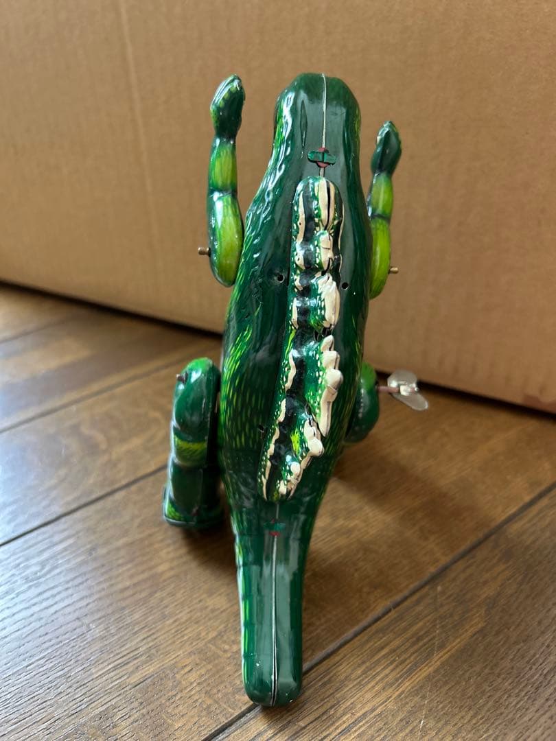 【新品】ビリケン商会 ゼンマイ歩行ブリキ ゴジラ グリーン