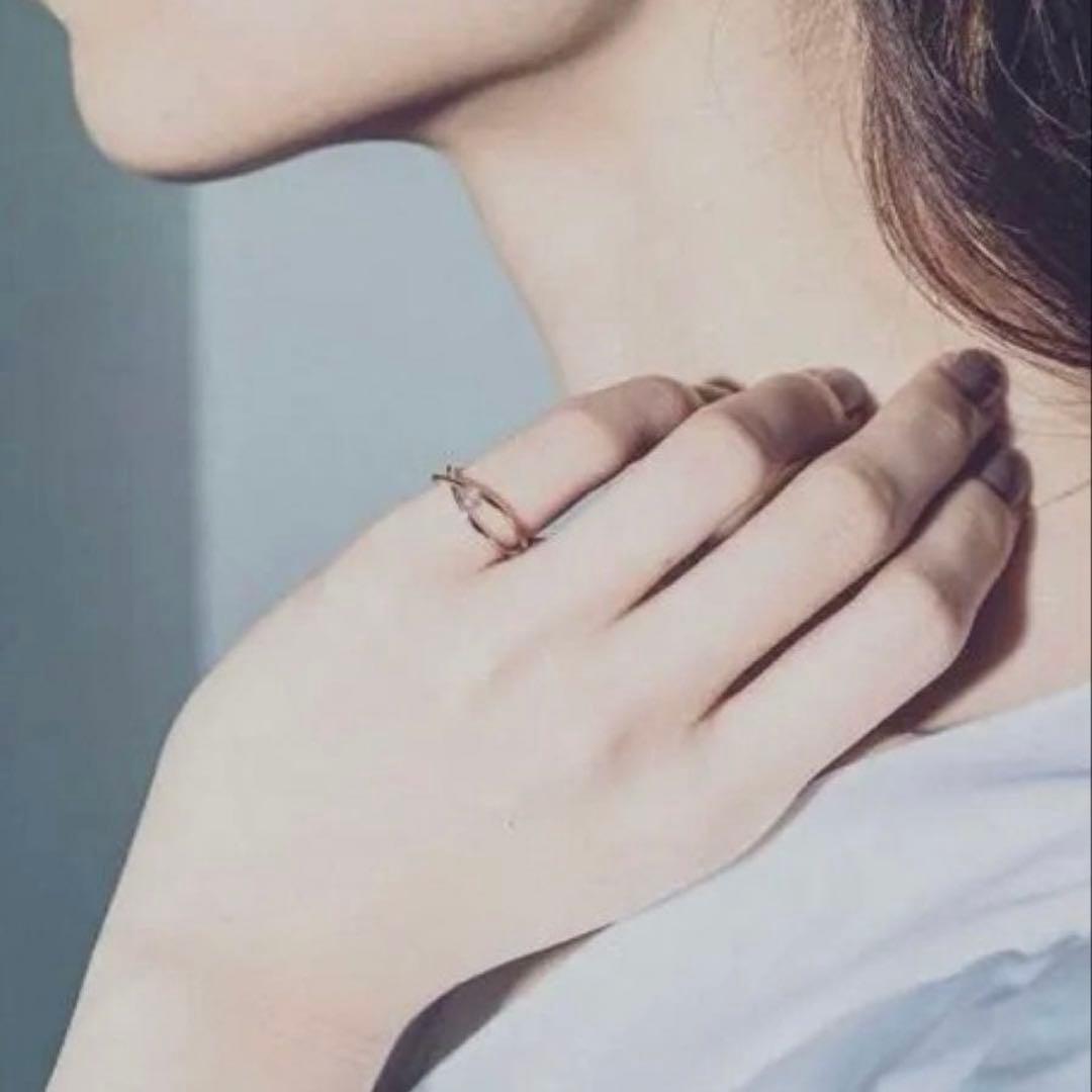 ete エテ K10YG バイカラー ダイヤモンド ピンキーリング 1号