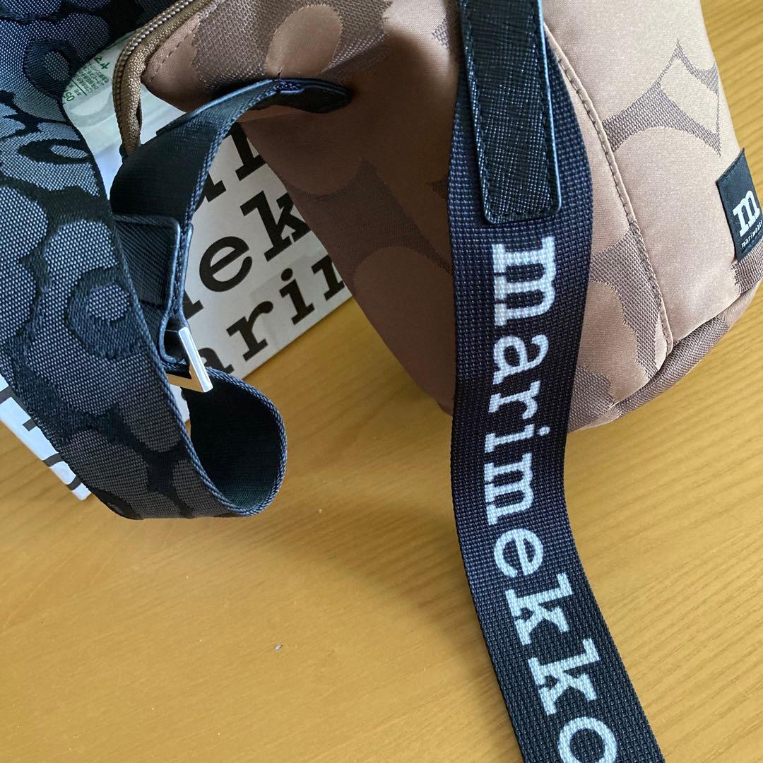 マリメッコ marimekko バケット ショルダーバッグ ウニッコ レザー