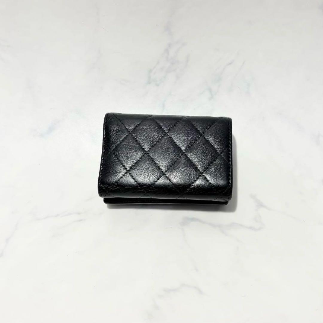 【極美品】CHANEL シャネル　ハーフココ　三つ折り財布　コンパクトウォレット