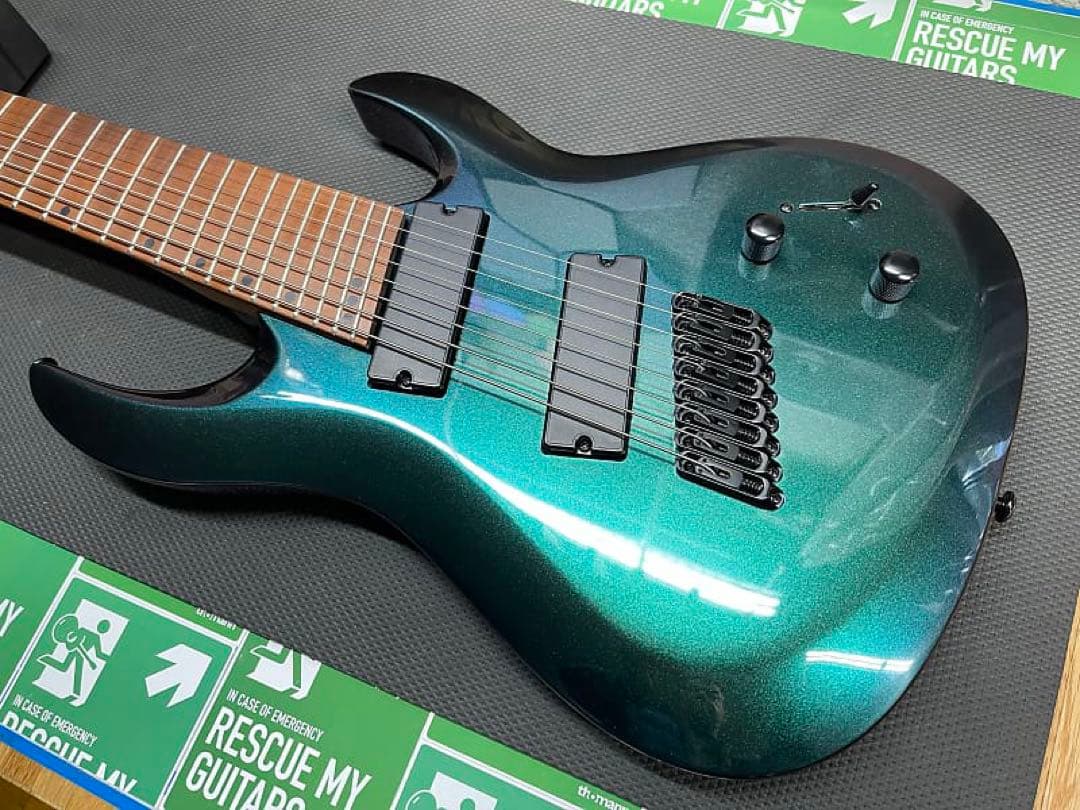 【激レア美品】Harley Benton 8弦ギター グラデーショングリーン