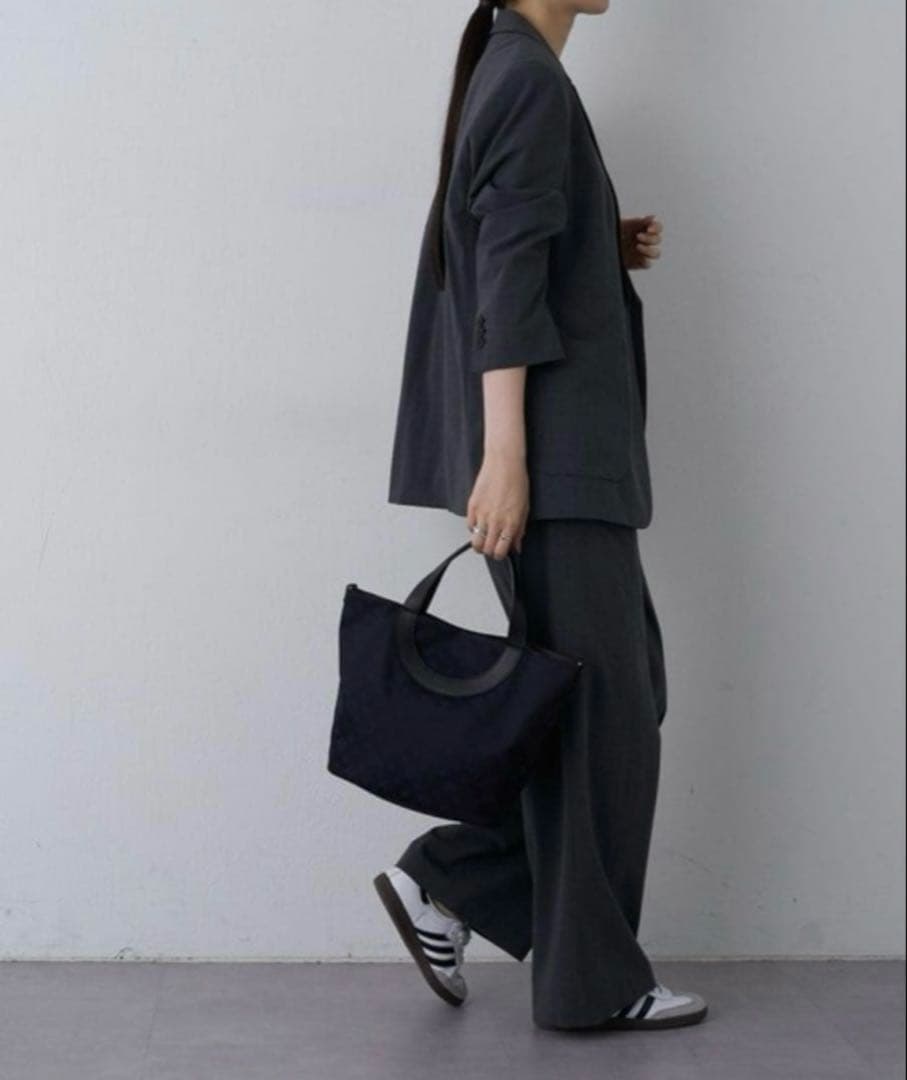 くぅ russet ナイロンジャガード2wayミニトートバッグ ショルダー