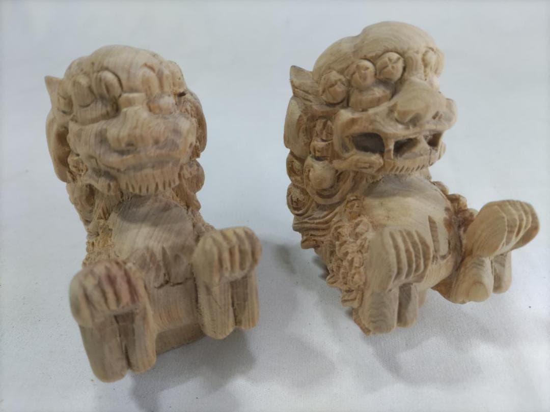 【獅子鼻】1.5寸　社寺仏閣、山車、屋台、神殿、だんぢり彫刻 　1組（2体）