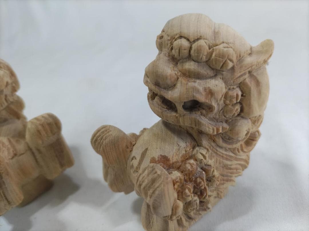 【獅子鼻】1.5寸　社寺仏閣、山車、屋台、神殿、だんぢり彫刻 　1組（2体）