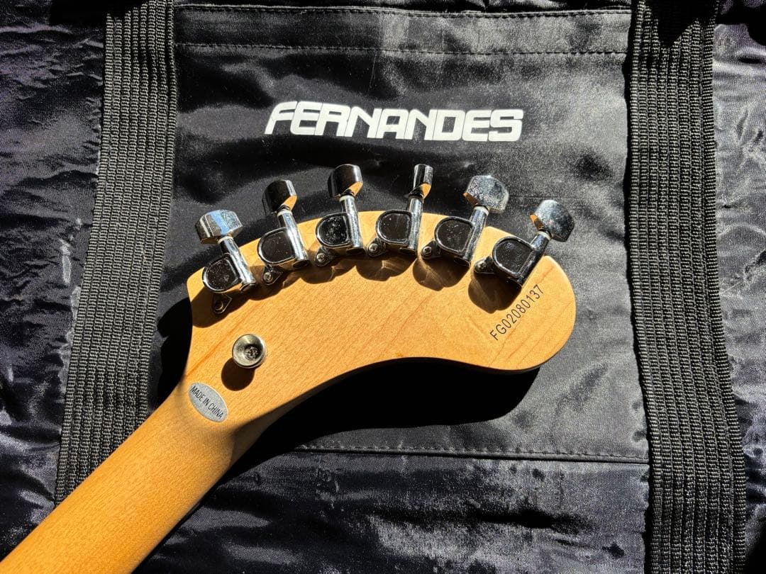 レフティ！FERNANDES ZO-3 (ブルー )専用ケース、ストラップ付き