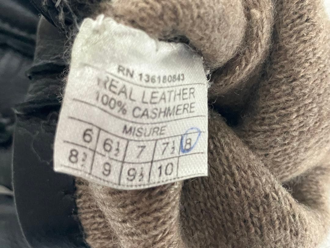 フェラガモ　レザー手袋　カシミア　表記サイズ8