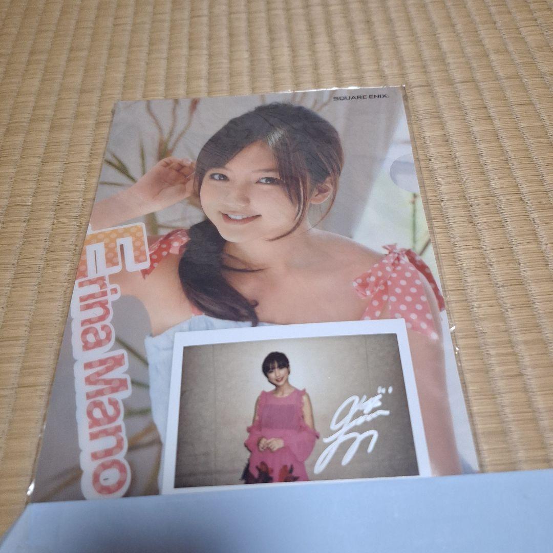 真野恵里菜 サイン入りチェキ クリアファイル