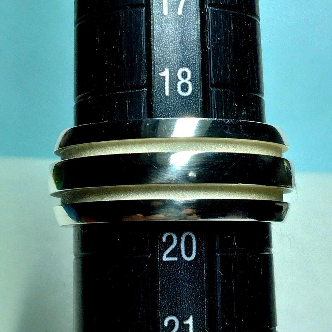 ティファニーグルーブドダブルリング　19.5号　新品仕上げ　無傷未使用に近い