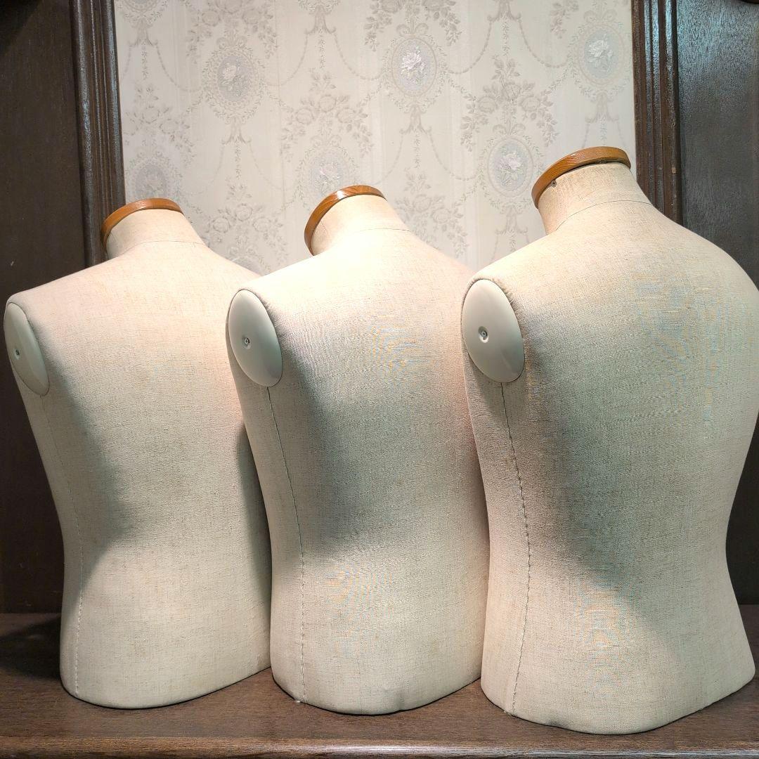 美品 布張り メンズ ヴィンテージ トルソー スタンドなし ３点セット