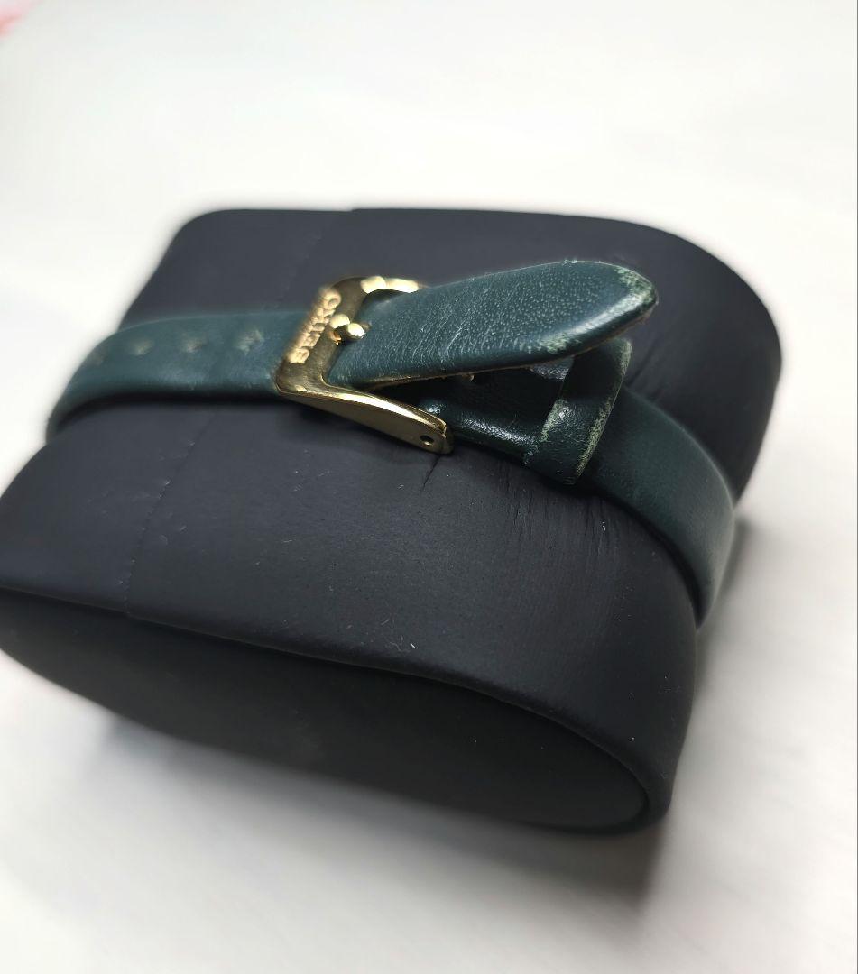 SEIKO×nano universe レザーベルト腕時計ゴールド✴︎グリーン