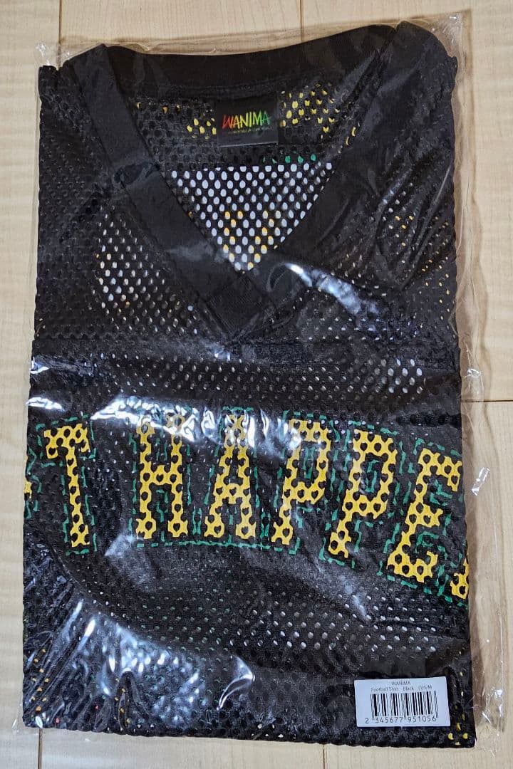 WANIMA フットボールシャツ メッシュ ブラック