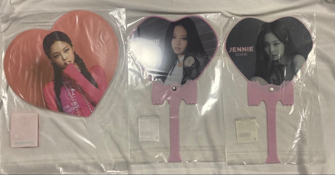 BLACKPINK JENNIE ハート型うちわ 3点セット 未開封