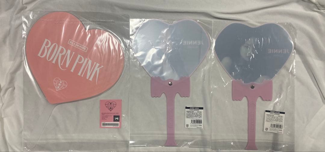 BLACKPINK JENNIE ハート型うちわ 3点セット 未開封