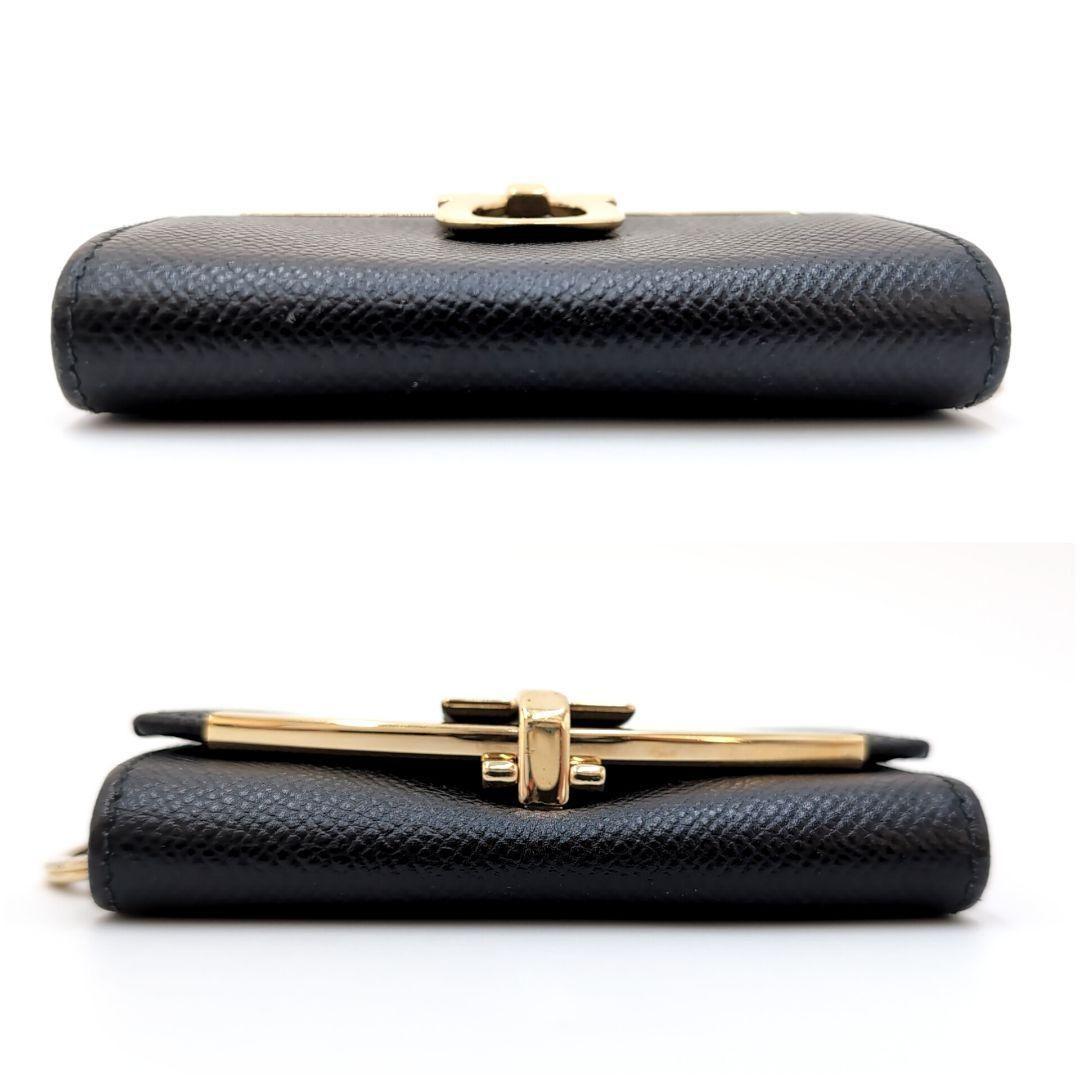 サルヴァトーレフェラガモ　ガンチーニ　6連キーケース　キーリング　ブラック　ネロ