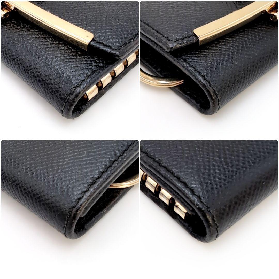 サルヴァトーレフェラガモ　ガンチーニ　6連キーケース　キーリング　ブラック　ネロ