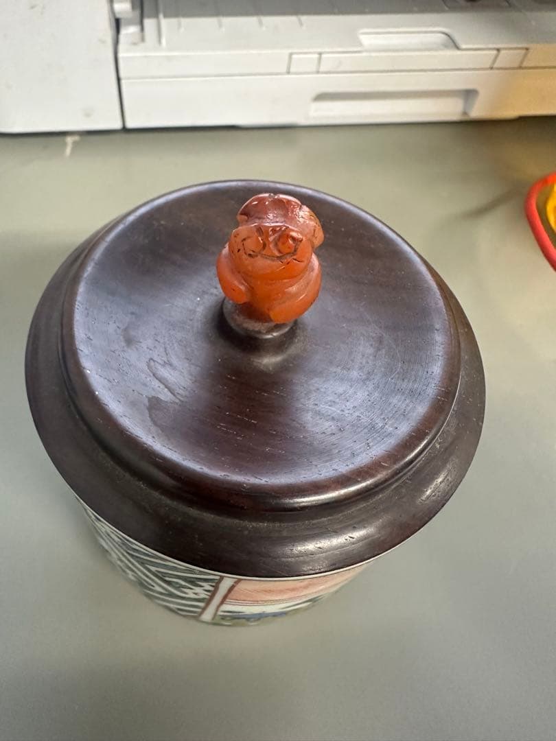 古伊万里赤絵香炉　灰入れ