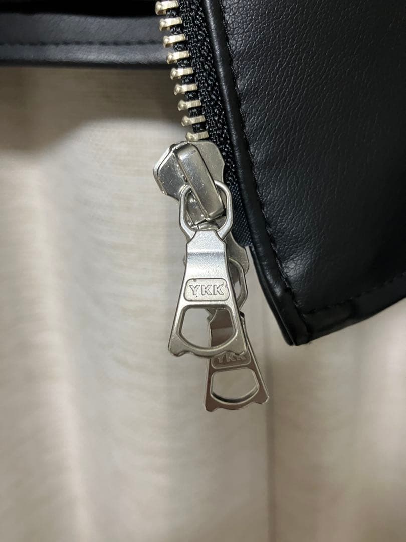 BEAMS ブラック レザージャケット L シングル ライダース 革 黒