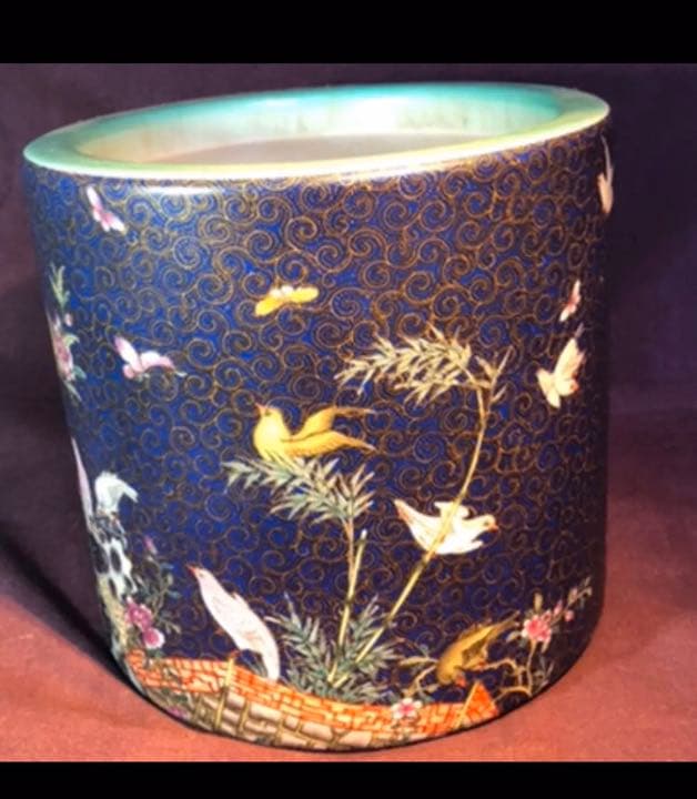 大清乾隆年製　花鳥文筆頭