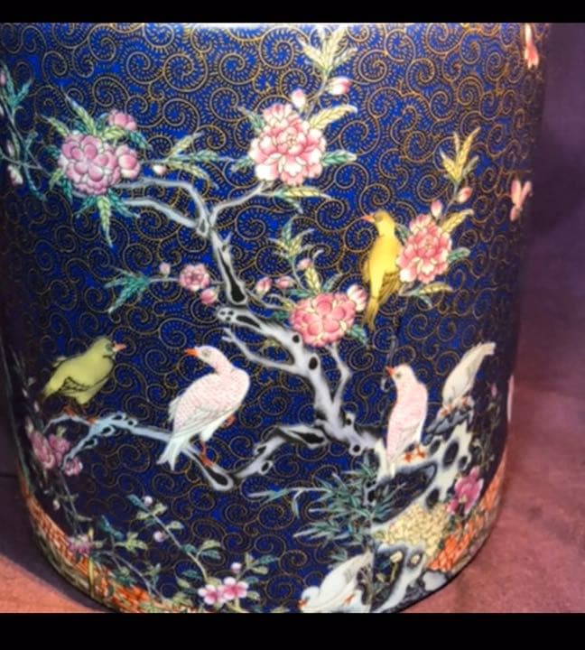 大清乾隆年製　花鳥文筆頭