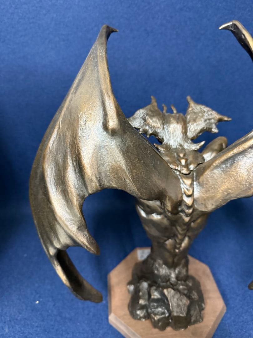 デビルマン 青銅製本漆仕上 悪魔人間 降魔 成道像 永井豪 ブロンズ像 共箱