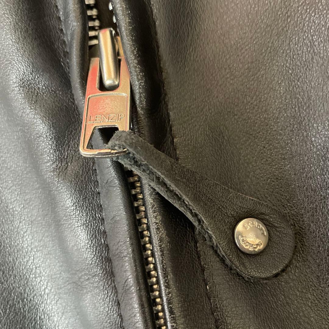 【美品】Schott シングルライダース 極厚革 ライナー付 人気モデル 641