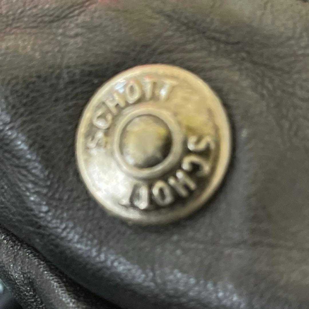 【美品】Schott シングルライダース 極厚革 ライナー付 人気モデル 641