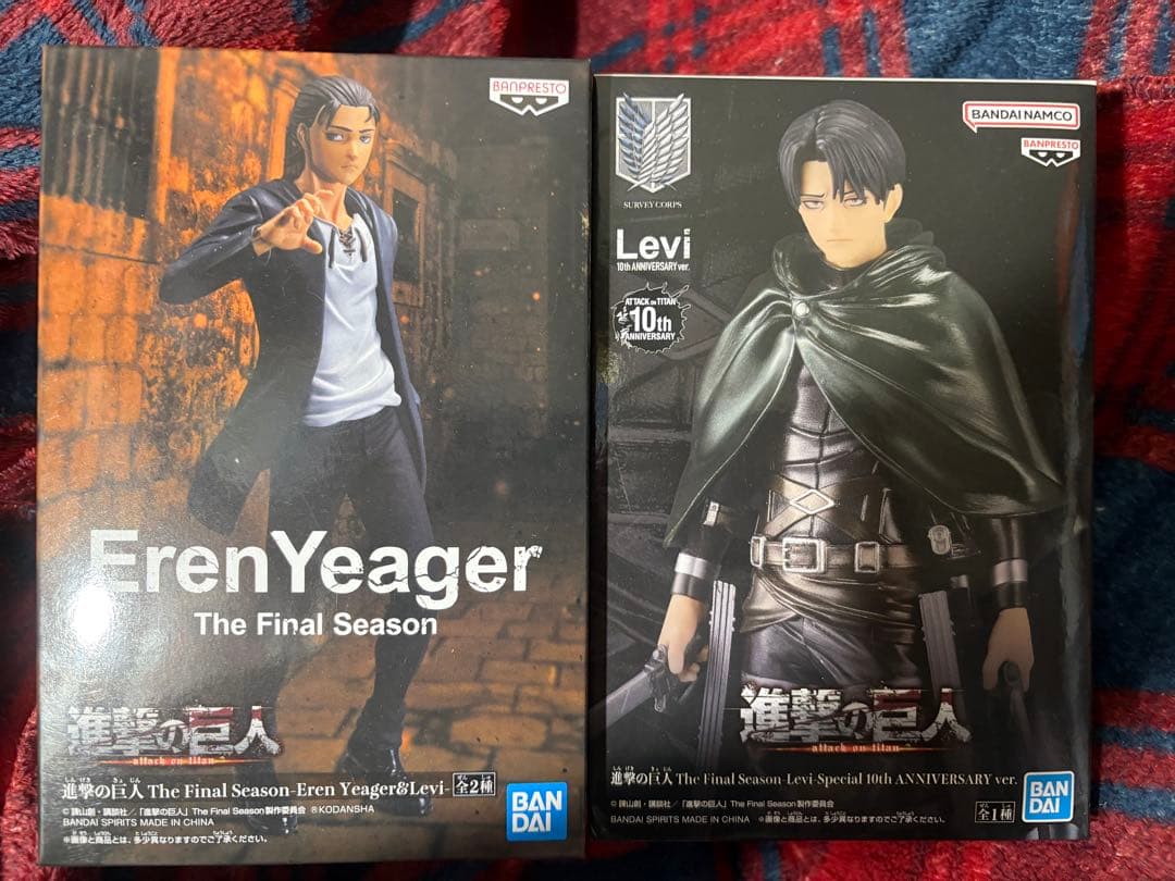進撃の巨人 Eren Yeager & Levi フィギュア　エレン　リヴァイ