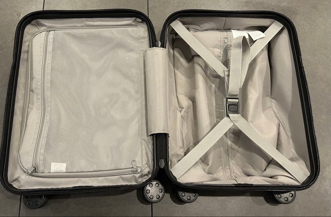 【美品】無印良品 バーを自由に調節できる ハードキャリーケース 20L ブラック