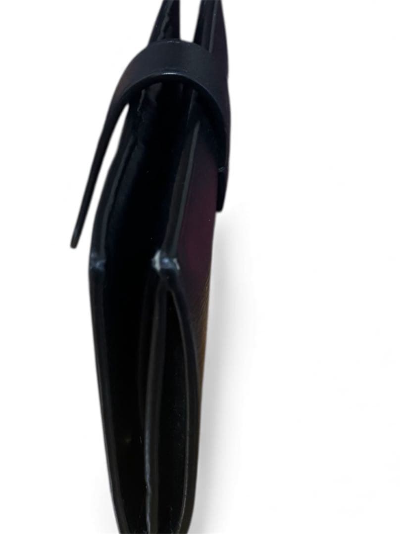 [美品]CELINE 二つ折り財布 ミディアム ストラップ ウォレット ブラック