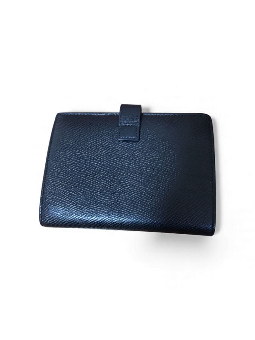 [美品]CELINE 二つ折り財布 ミディアム ストラップ ウォレット ブラック