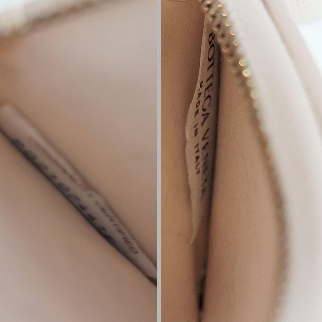 ボッテガヴェネタ　マキシイントレチャート　カセット二つ折財布ウォレット　ベージュ