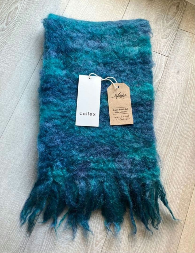 【美品】「Adele's MOHAIR (アデーレ モヘア)」大判マフラー