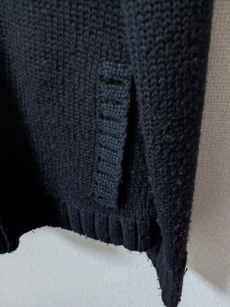 バーバリーブラックレーベル ラビットファー付きニットジャケット