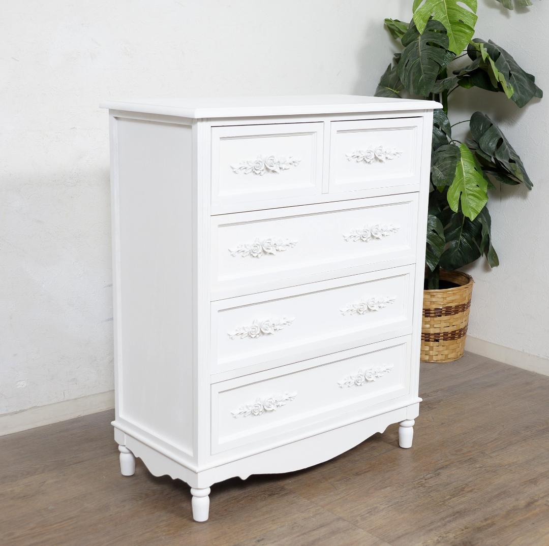 【新品・未使用】　ヨーロピアン調　チェスト４段5杯　洋タンス　箪笥　完成品